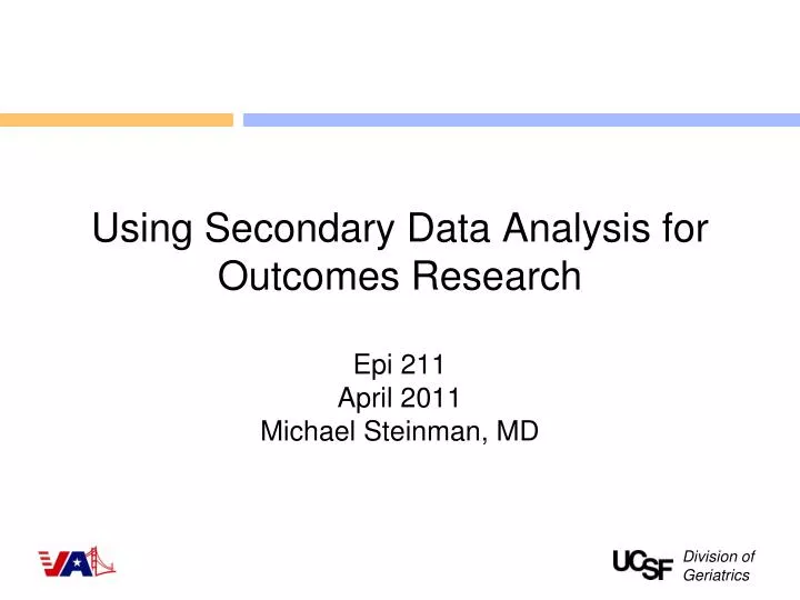 using secondary data analysis for outcomes research