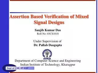 Assertion Based Verification of Mixed Signal Designs