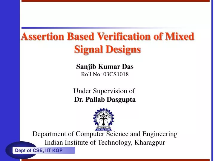 assertion based verification of mixed signal designs