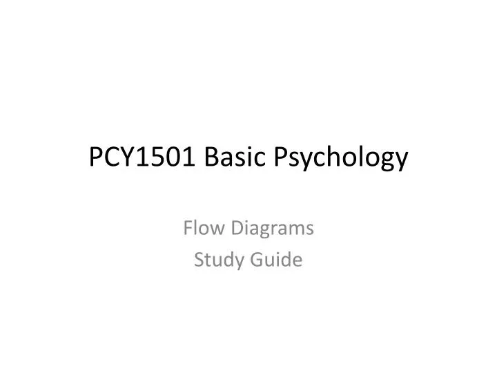 pcy1501 basic psychology