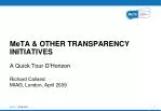 MeTA &amp; OTHER TRANSPARENCY INITIATIVES