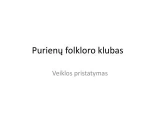 purien folkloro klubas