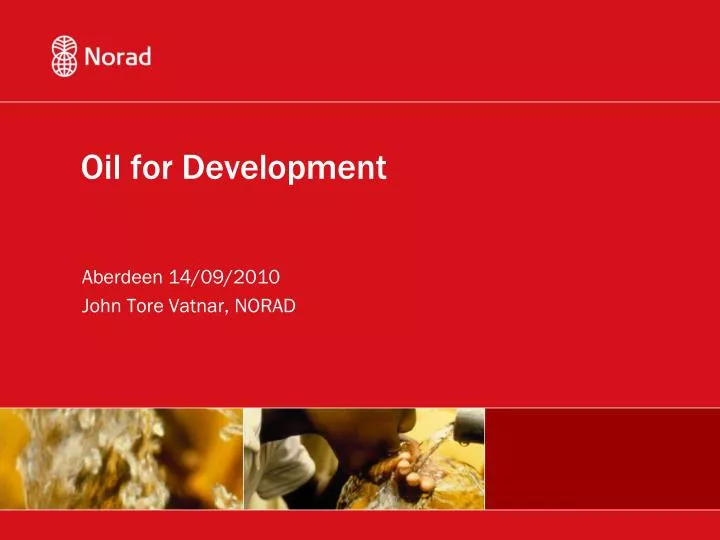 oil for development
