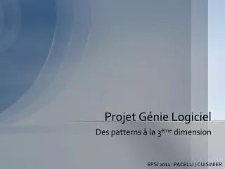 projet g nie logiciel