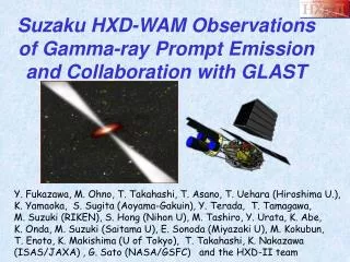 Suzaku HXD-WAM Observations of Gamma-ray Prompt Emission and Collaboration with GLAST