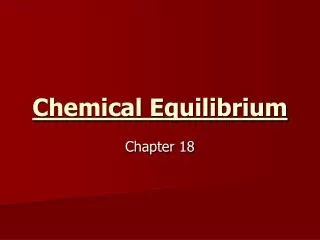 Chemical Equilibrium