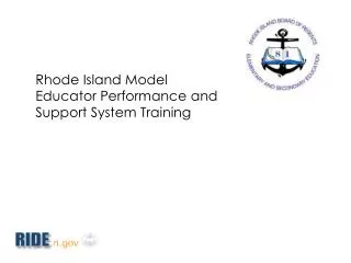 Rhode Island Model Educator Performance and Support System Training