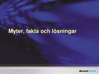 myter fakta och l sningar