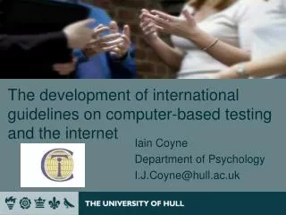 The development of international guidelines on computer-based testing and the internet
