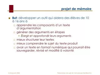 projet de m moire