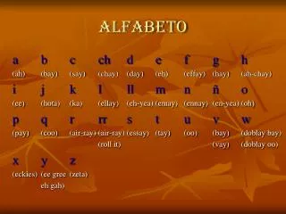 alfabeto