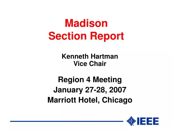 madison section report