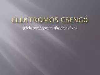 elektromos cseng