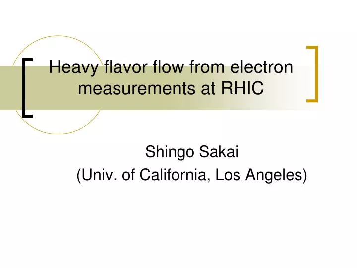 heavy flavor flow from electron measurements at rhic