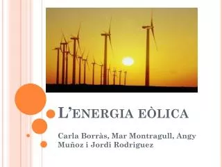 l energia e lica