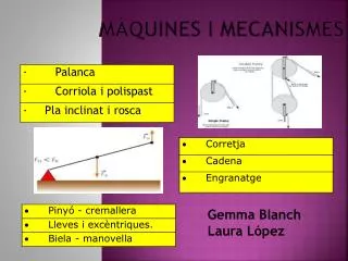 m quines i mecanismes