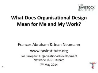 What Does Organisational Design Mean for Me and My Work?