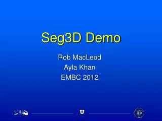 Seg3D Demo