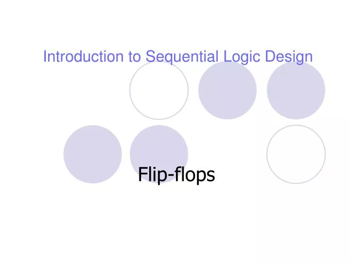 introduction to sequential logic design