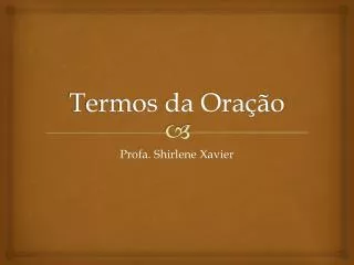 termos da ora o