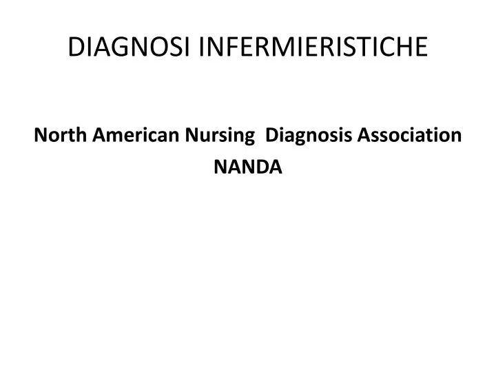 diagnosi infermieristiche