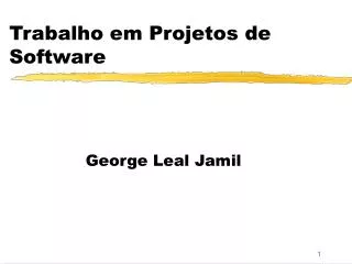 trabalho em projetos de software