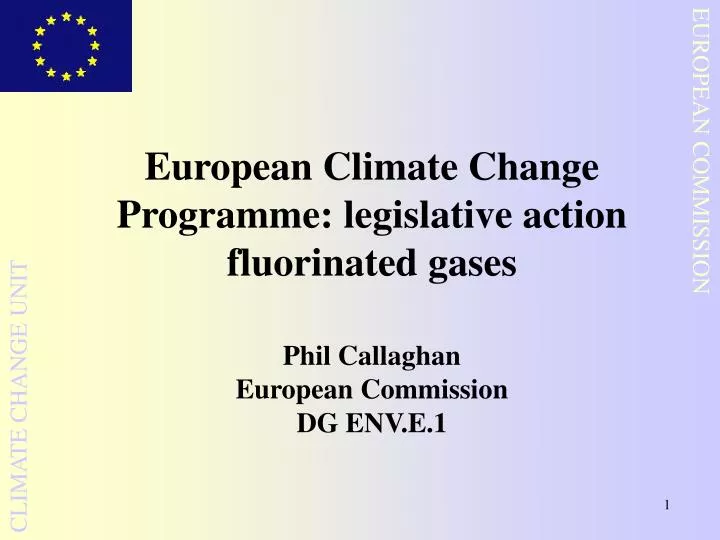 european climate change programme legislative action fluorinated gases