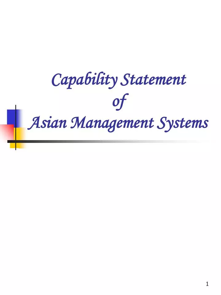 capability statement of asian management systems