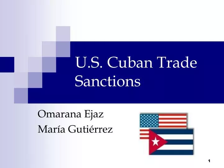 u s cuban trade sanctions