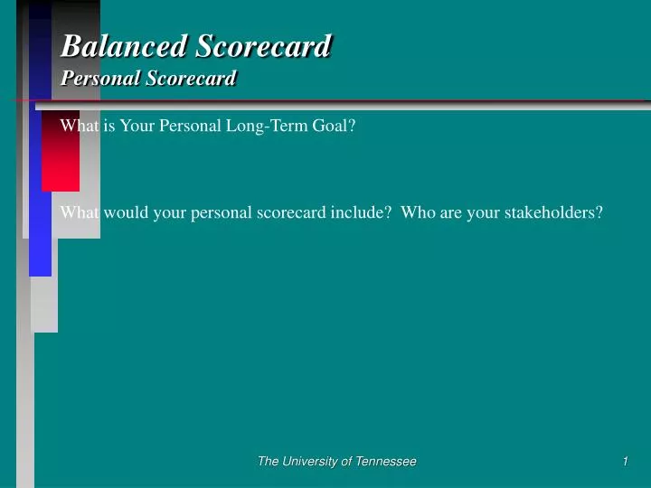 balanced scorecard personal scorecard