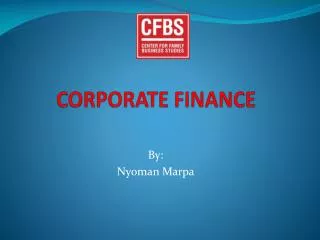 CORPORATE FINANCE