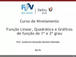 curso de nivelamento fun o linear quadr tica e gr ficos de fun o do 1 e 2 grau