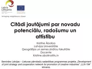 cit di jaut jumi par novadu potenci lu rado umu un att st bu