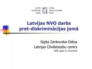 Latvijas NVO darbs pret-diskriminācijas jomā