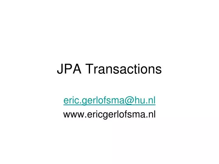jpa transactions