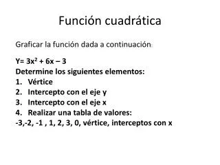 funci n cuadr tica