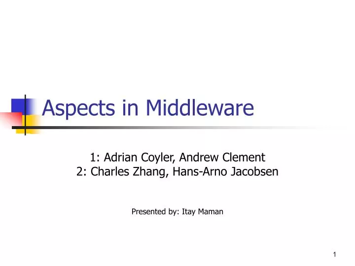 aspects in middleware