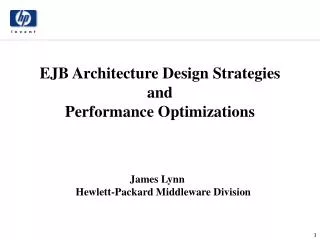 EJB Architecture Design Strategies and Performance Optimizations