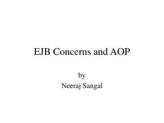 EJB Concerns and AOP
