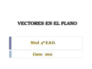 vectores en el plano
