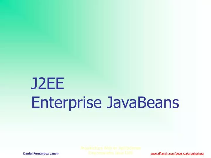 j2ee enterprise javabeans
