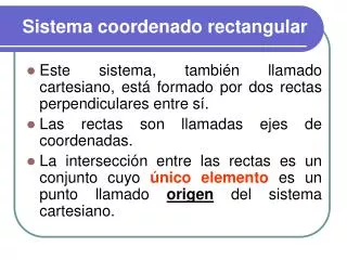 sistema coordenado rectangular