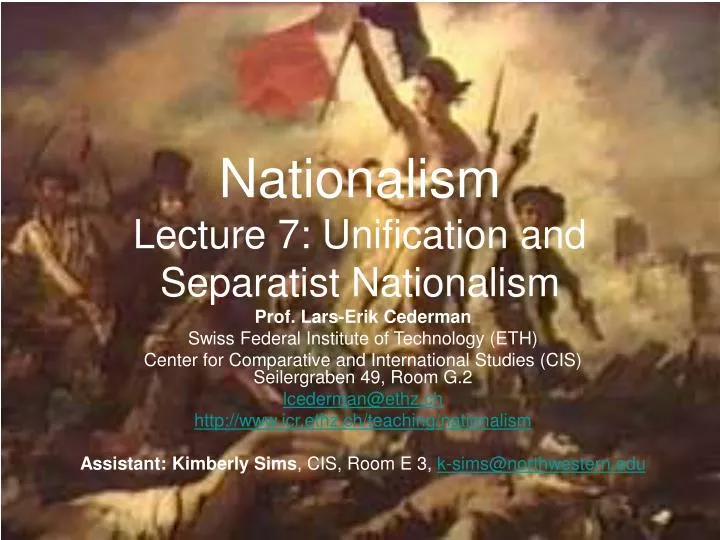 nationalism lecture 7 unification and separatist nationalism