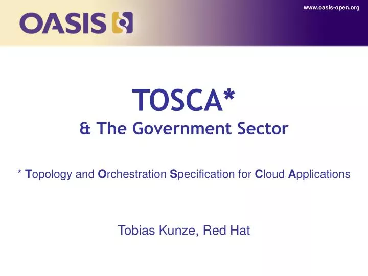 tosca the government sector