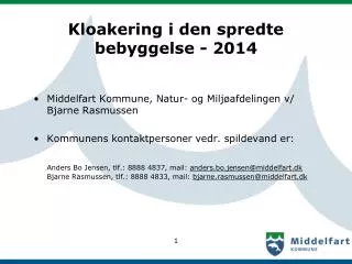 kloakering i den spredte bebyggelse 2014