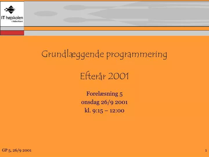 grundl ggende programmering efter r 2001