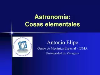 astronom a cosas elementales