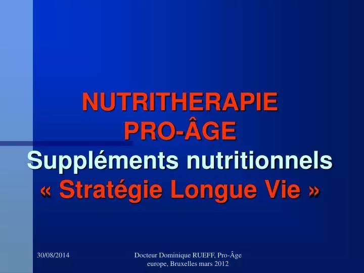 nutritherapie pro ge suppl ments nutritionnels strat gie longue vie