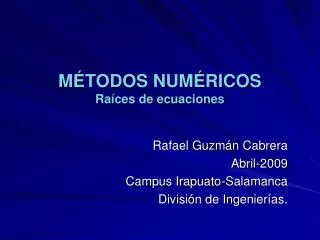 m todos num ricos ra ces de ecuaciones