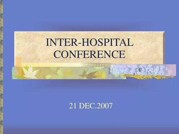 inter hospital conference